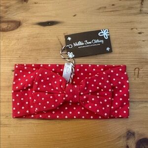 Matilda Jane NWT Red Polka Dot Bow Headband | One Size